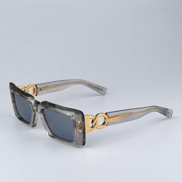 Balmain IMPERIAL BPS-145C-53 Women BRAND NEW Sunglasses Grey Crystal Rectangle - Picture 6 of 12